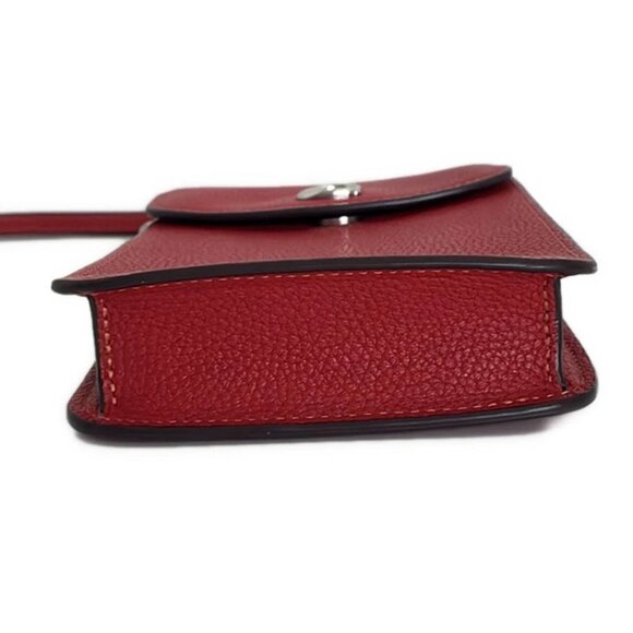 COACH Phone Crossbody Red Leather - Shoulder Bag 173-080625 - Picture 3 of 8